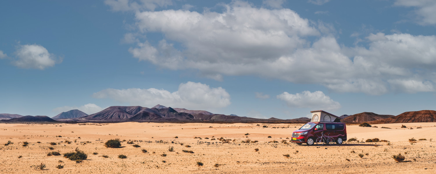 Panoramic empty desert background